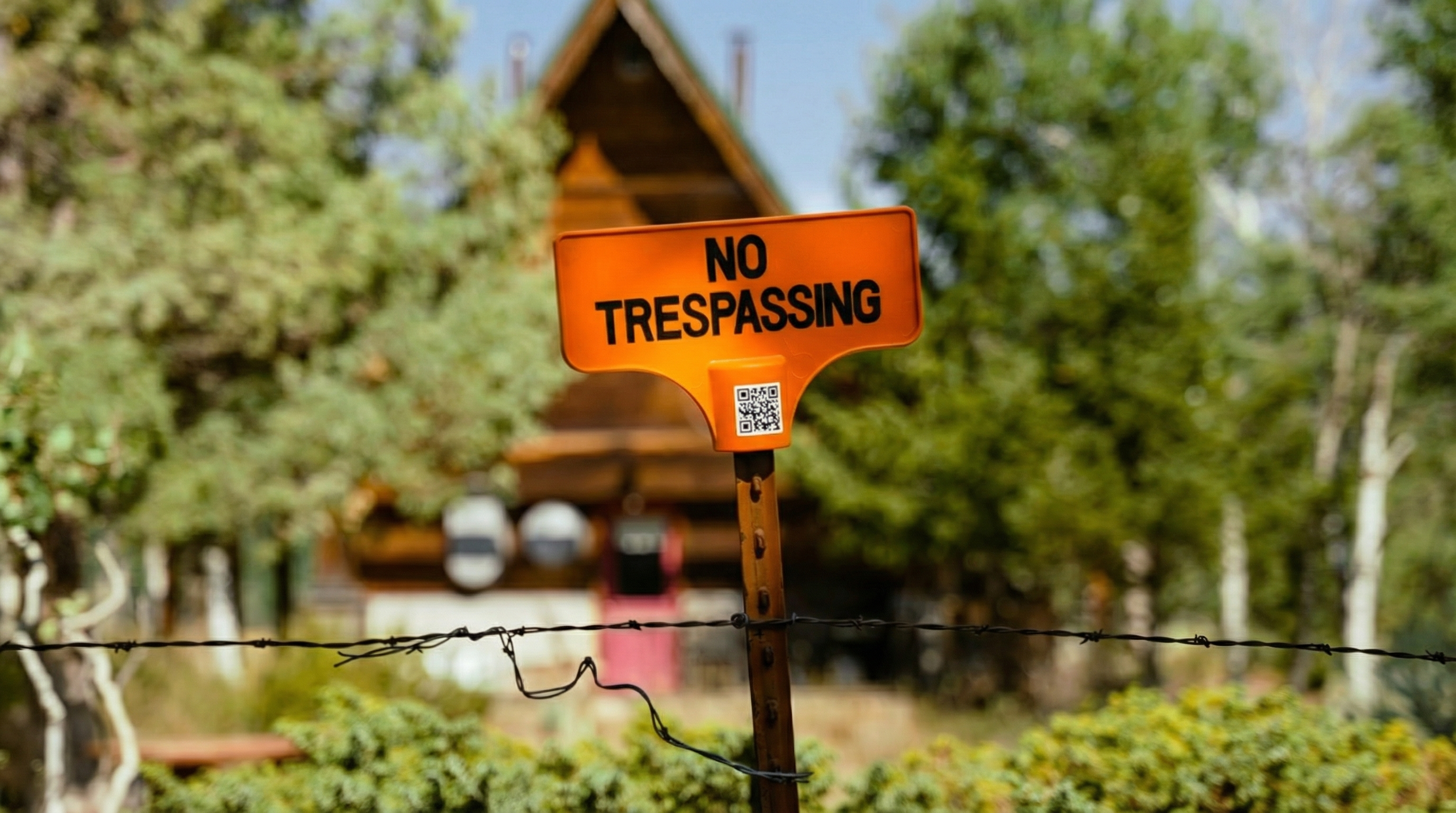 Whack-A-Sign installed at cabin property